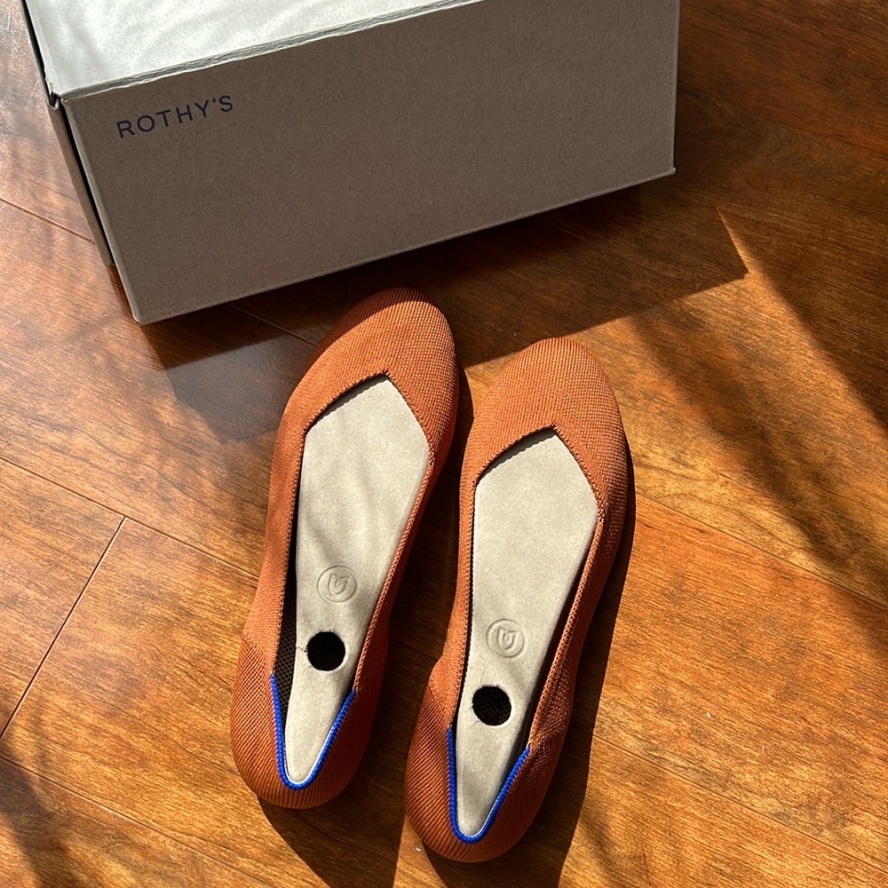 Rothy’s 8.5, The Flat (round toe). New